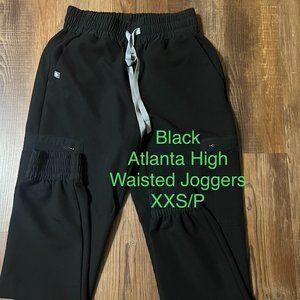 FIGS - BLACK - ATLANTA  HIGH WAISTED JOGGERS - XXS/P